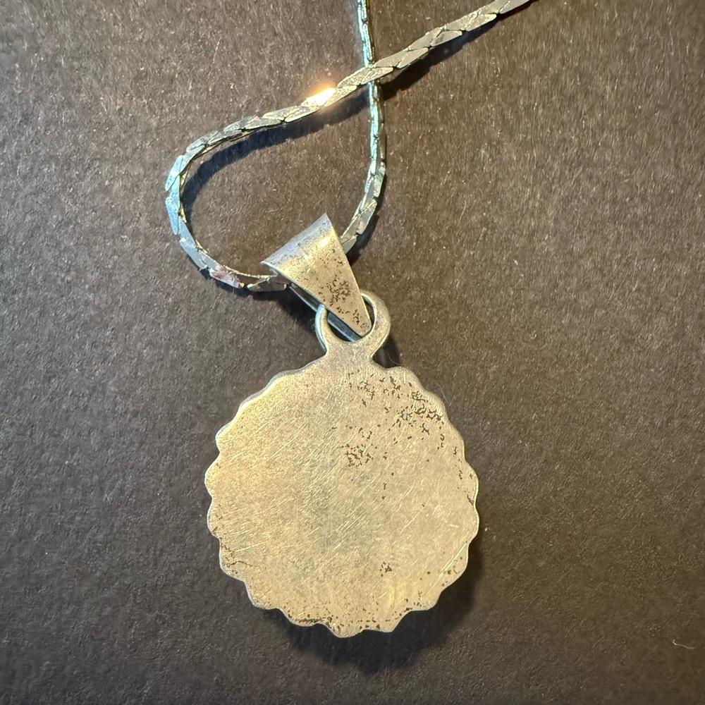 Monet Silver Necklace with Blue Pendant - Picture 5 of 7